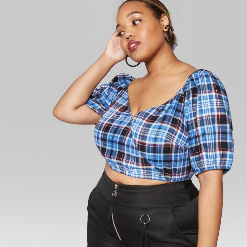 🎆Wild Fable | Puff Sleeve Crop Top